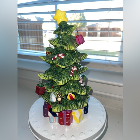 Vintage ceramic musical spinning Christmas tree with‎ Hanging Ornaments - Picture 5 of 5